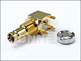 1.0/2.3 Jack For P.C.B Mount, Right Angle (75 ohm)